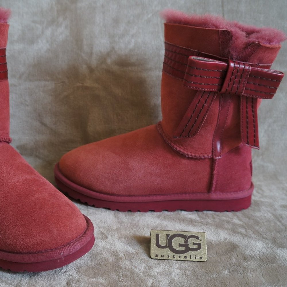 UGG - JOSETTE BOW SUEDE BOOTS  "NEW"